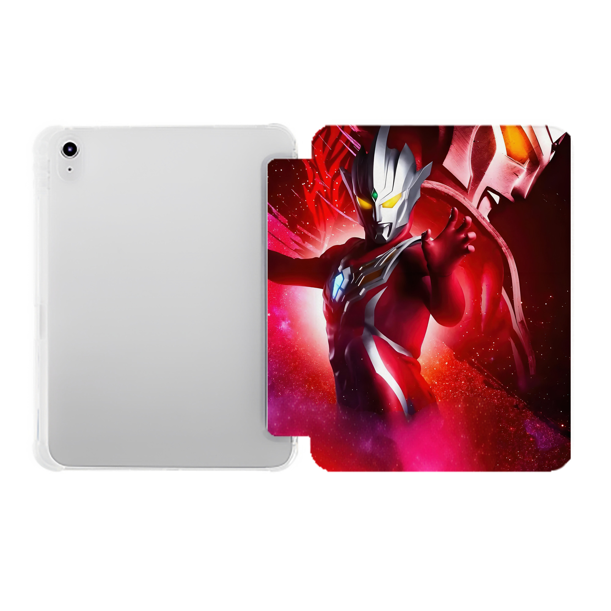 （画像用） ウルトラマン Ultraman IPad ケース ペン収納付き 三つ折りスタンド PUレザー×シリコン 対応機種9.5/10.5/10.9インチ